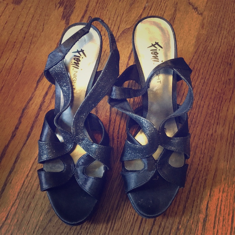 Black Sparkle Heels Size 6 1/2